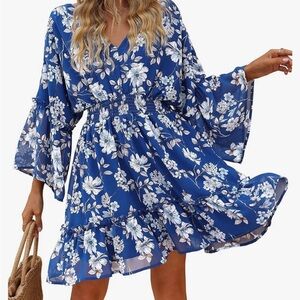 Blue floral Amazon dress